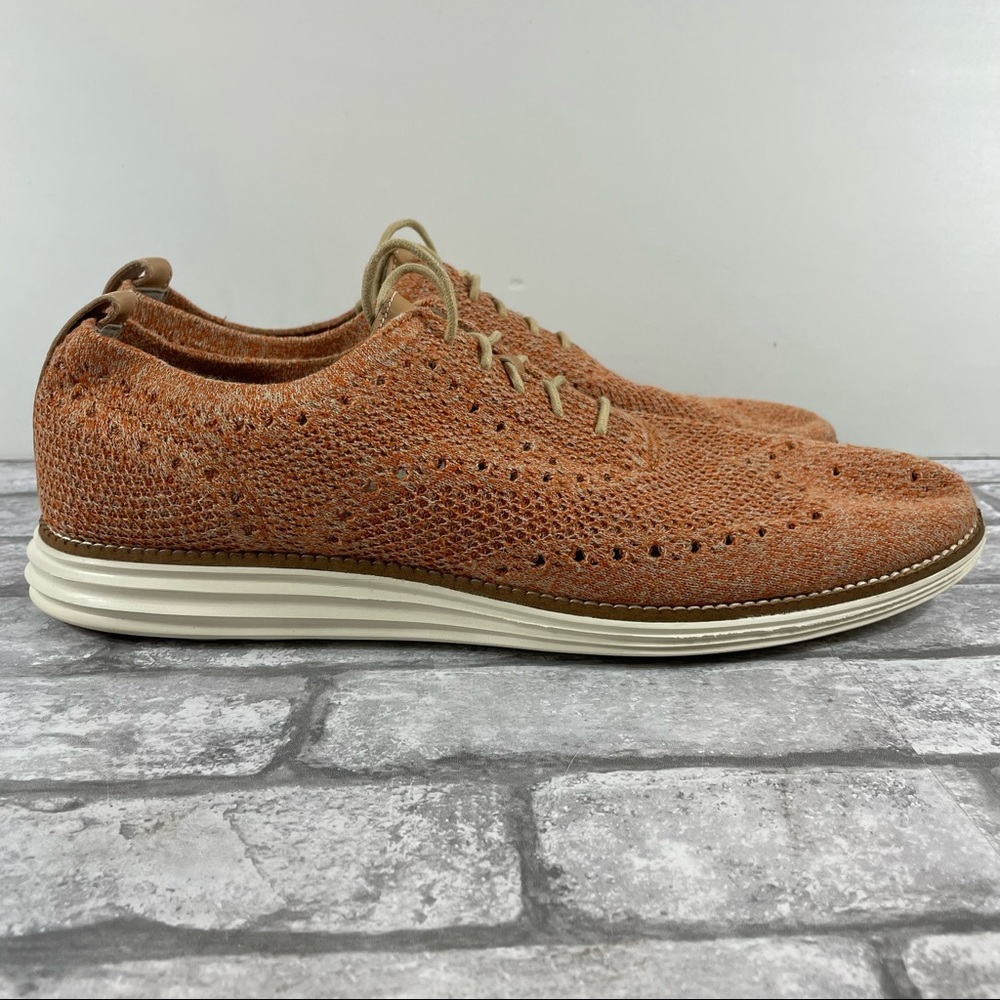 Cole Haan OriginalGrand Lace Up Shoes Hawaiian Sunset size 11.5 casual knit